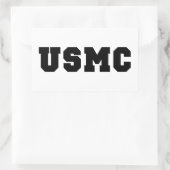 USMC [fett gedruckt] Rechteckiger Aufkleber (Tasche)