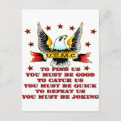 USMC finden uns Fang uns besiegen Sie müssen Sie s Postkarte (Vorderseite)