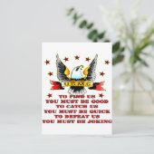 USMC finden uns Fang uns besiegen Sie müssen Sie s Postkarte (Stehend Vorderseite)