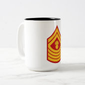 USMC First Sergeant Rangabzeichen Kaffeetasse (Vorderseite Links)