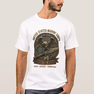 USMC First to Fight Eagle und Kampfmesser Herren  T-Shirt