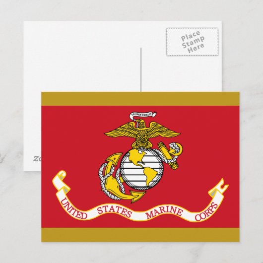 USMC-Flag Postkarte (Vorne/Hinten)