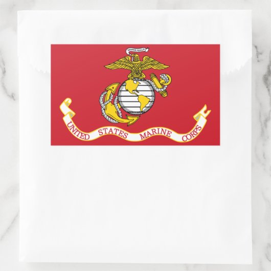 USMC-Flag Rechteckiger Aufkleber (Tasche)