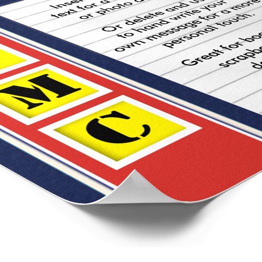 USMC Foto Scrapbook Collage Poster (Ecke)