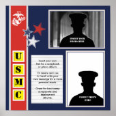 USMC Foto Scrapbook Collage Poster (Vorne)