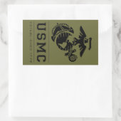 USMC gegründet 1775 Rechteckiger Aufkleber (Tasche)