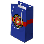 USMC Gift Bags - Geschenk des Meereskorps - Blues  Kleine Geschenktüte (Rückseite Schrägansicht)