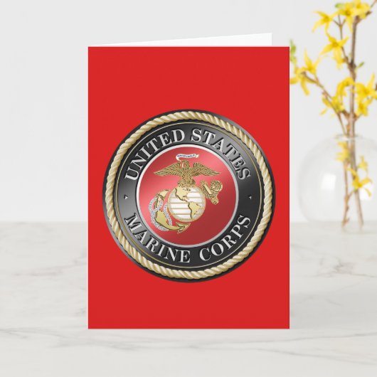 USMC Greeting Card Karte (Gelbe Blume)