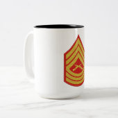 USMC Gunnery Sergeant Rang Militär Kaffeetasse (Vorderseite Links)