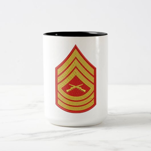 USMC Gunnery Sergeant Rang Militär Kaffeetasse (Mittel)