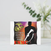 USMC I jagen das Böse, das Sie vorgeben, existiert Postkarte (Stehend Vorderseite)