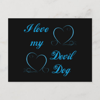 USMC I Liebe My Devil Dog Postkarte