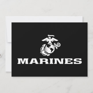 USMC Logo gestapelt - weiß