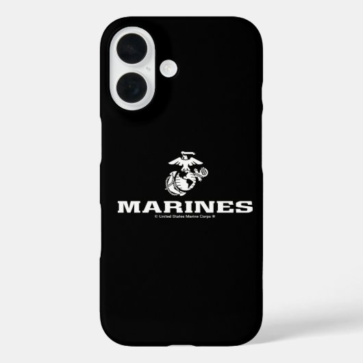 USMC Logo gestapelt - weiß Case-Mate iPhone Hülle (Rückseite)