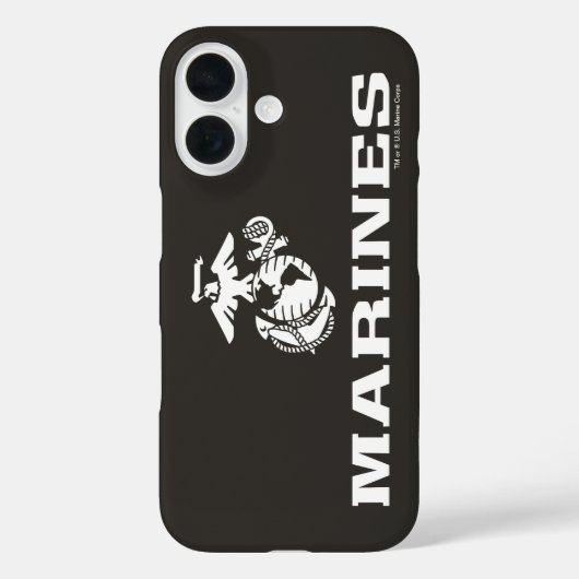 USMC Logo gestapelt - weiß Case-Mate iPhone Hülle (Rückseite)