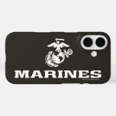 USMC Logo gestapelt - weiß Case-Mate iPhone Hülle (Rückseite (Horizontal))