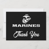 USMC Logo gestapelt - weiß Dankeskarte (Vorderseite)