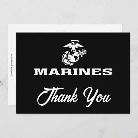 USMC Logo gestapelt - weiß Dankeskarte (Vorne/Hinten)