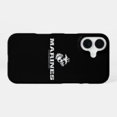 USMC Logo gestapelt - weiß iPhone 16 Hülle (Rückseite (Horizontal))