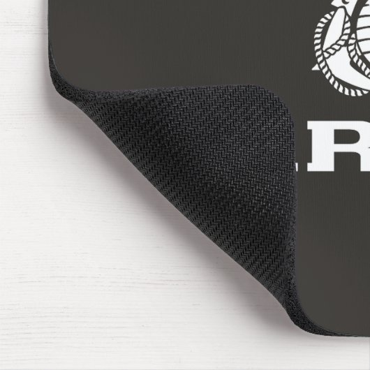 USMC Logo gestapelt - weiß Mousepad (Ecke)
