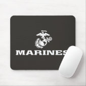 USMC Logo gestapelt - weiß Mousepad (Mit Mouse)