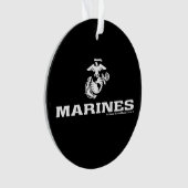 USMC Logo gestapelt - weiß Ornament (Vorderseite)