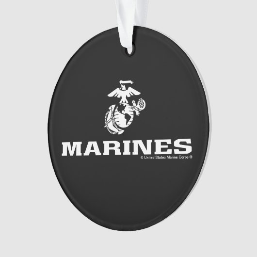USMC Logo gestapelt - weiß Ornament (Vorderseite)