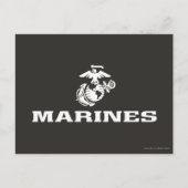 Usmc-Logo gestapelt - Weiß Postkarte (Vorderseite)