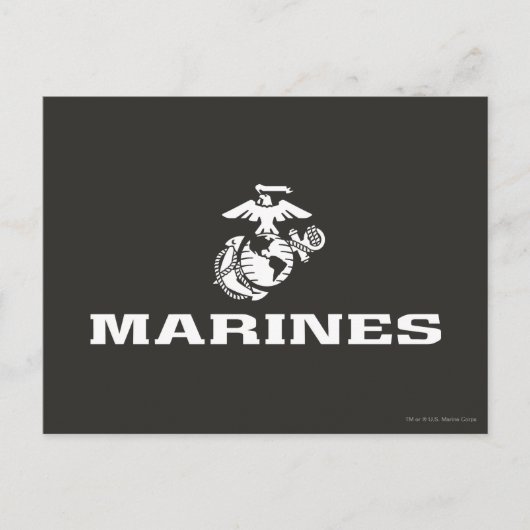 Usmc-Logo gestapelt - Weiß Postkarte (Vorderseite)