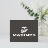 Usmc-Logo gestapelt - Weiß Postkarte (Stehend Vorderseite)