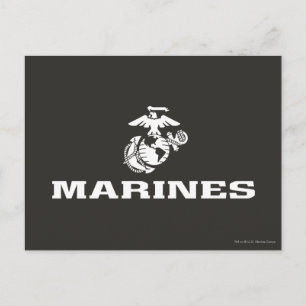 Usmc-Logo gestapelt - Weiß Postkarte