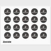 USMC Logo gestapelt - weiß Runder Aufkleber (Blatt)