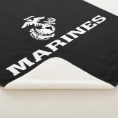 USMC Logo gestapelt - weiß Sherpadecke (3/4)
