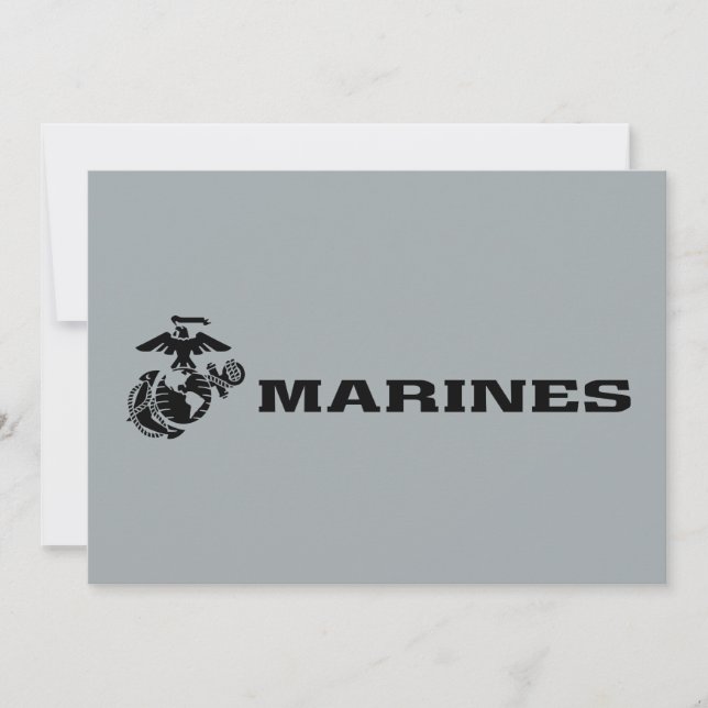 USMC-Logo mit schwarzen Logos (Vorderseite)