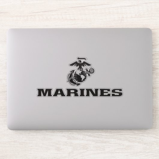 USMC-Logo mit schwarzen Logos Aufkleber (Computer)