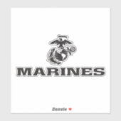 USMC-Logo mit schwarzen Logos Aufkleber (Blatt)