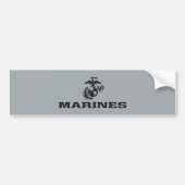 USMC-Logo mit schwarzen Logos Autoaufkleber (Vorne)