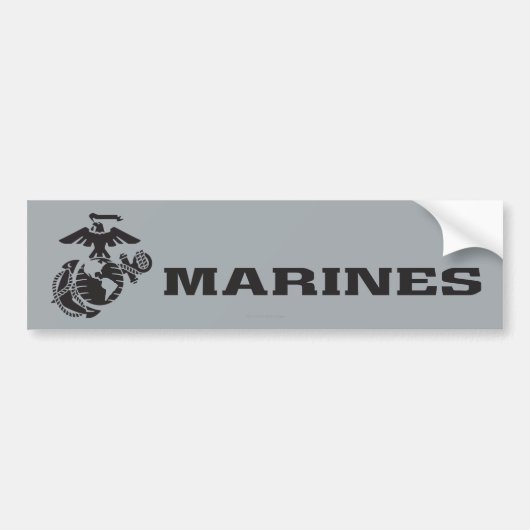 USMC-Logo mit schwarzen Logos Autoaufkleber (Vorne)