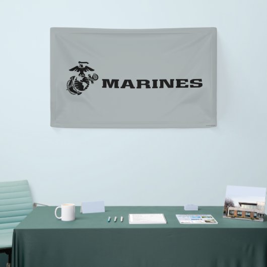USMC-Logo mit schwarzen Logos Banner (Messeveranstaltung)