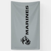 USMC-Logo mit schwarzen Logos Banner (Vertikal)