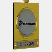 USMC-Logo mit schwarzen Logos Banner-Ornament Gold (Rechts)