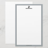 USMC-Logo mit schwarzen Logos Briefpapier (Vorne/Hinten)