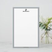 USMC-Logo mit schwarzen Logos Briefpapier (Stehend Vorderseite)