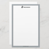 USMC-Logo mit schwarzen Logos Briefpapier (Vorne/Hinten)