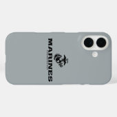 USMC-Logo mit schwarzen Logos Case-Mate iPhone Hülle (Rückseite (Horizontal))