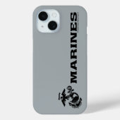 USMC-Logo mit schwarzen Logos Case-Mate iPhone Hülle (Rückseite)
