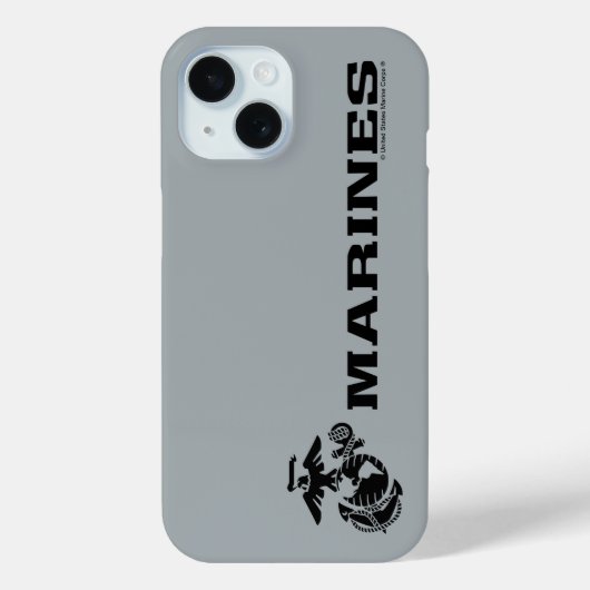 USMC-Logo mit schwarzen Logos Case-Mate iPhone Hülle (Rückseite)