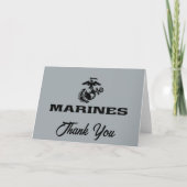 USMC-Logo mit schwarzen Logos Dankeskarte (Vorderseite)