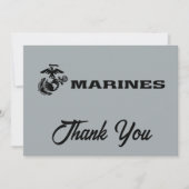 USMC-Logo mit schwarzen Logos Dankeskarte (Vorderseite)