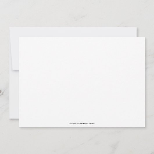 USMC-Logo mit schwarzen Logos Dankeskarte (Rückseite)